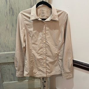 Deluth Trading Button Down Snap Button Wicking Fabric vented Roll sleeve